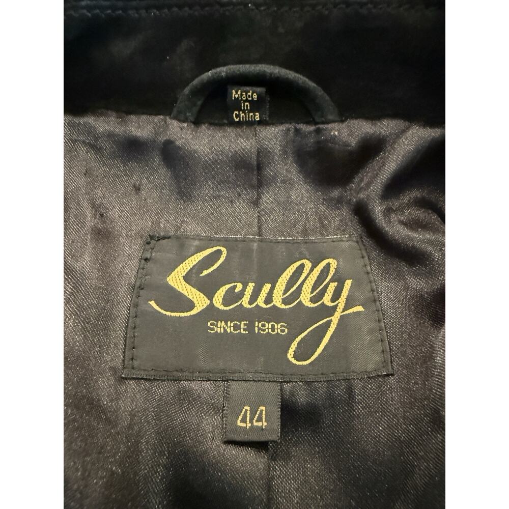 Scully Mens Black Button Up Cowboy Ranch Rodeo Western Blazer Jacket 44 *Flaws* - Picture 6 of 11